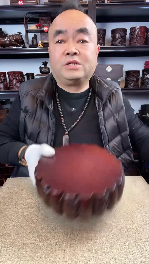 木老李红木工艺品443瑕疵