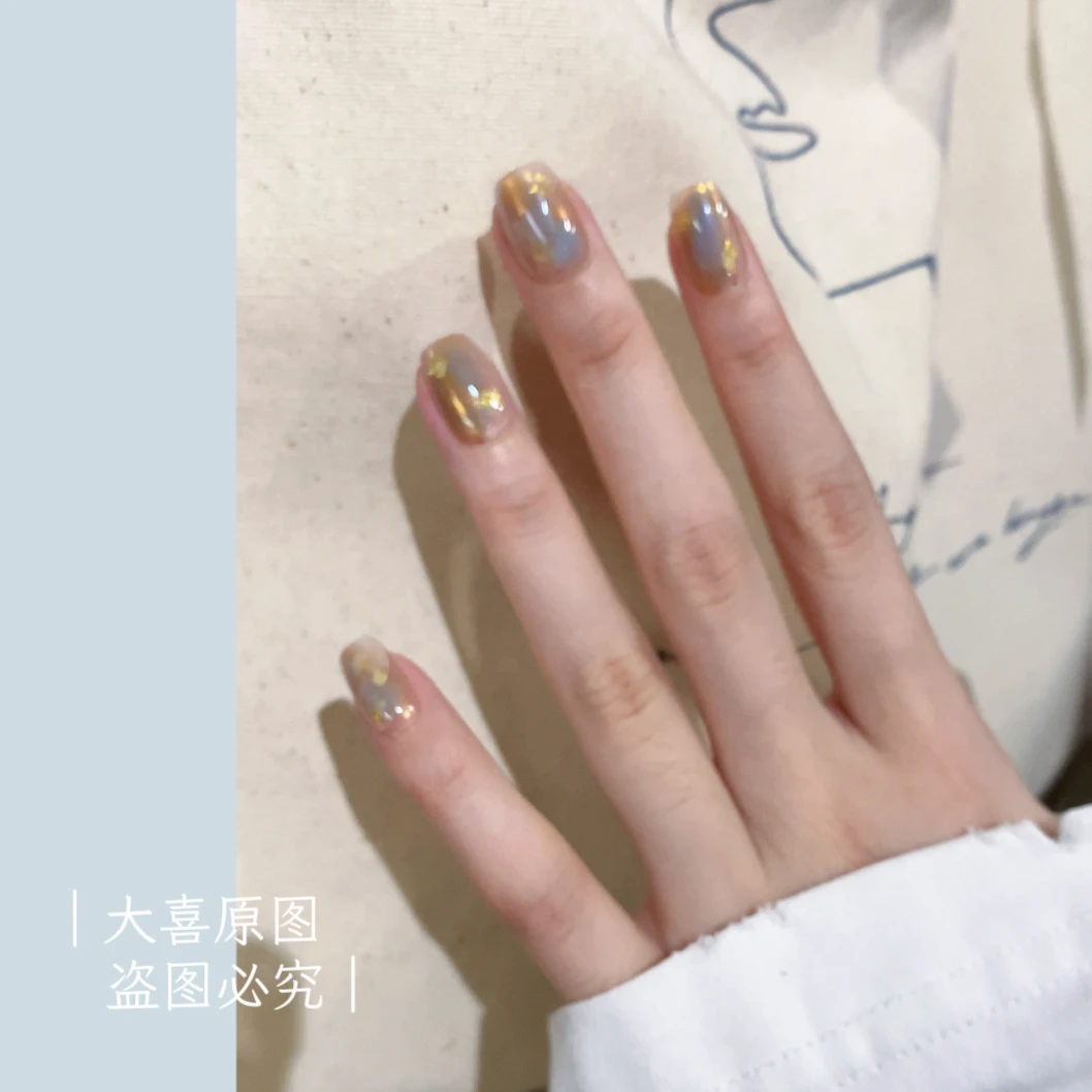 【水星记】大喜原创春季手工穿戴甲显白美甲纯欲高定美甲穿戴甲片