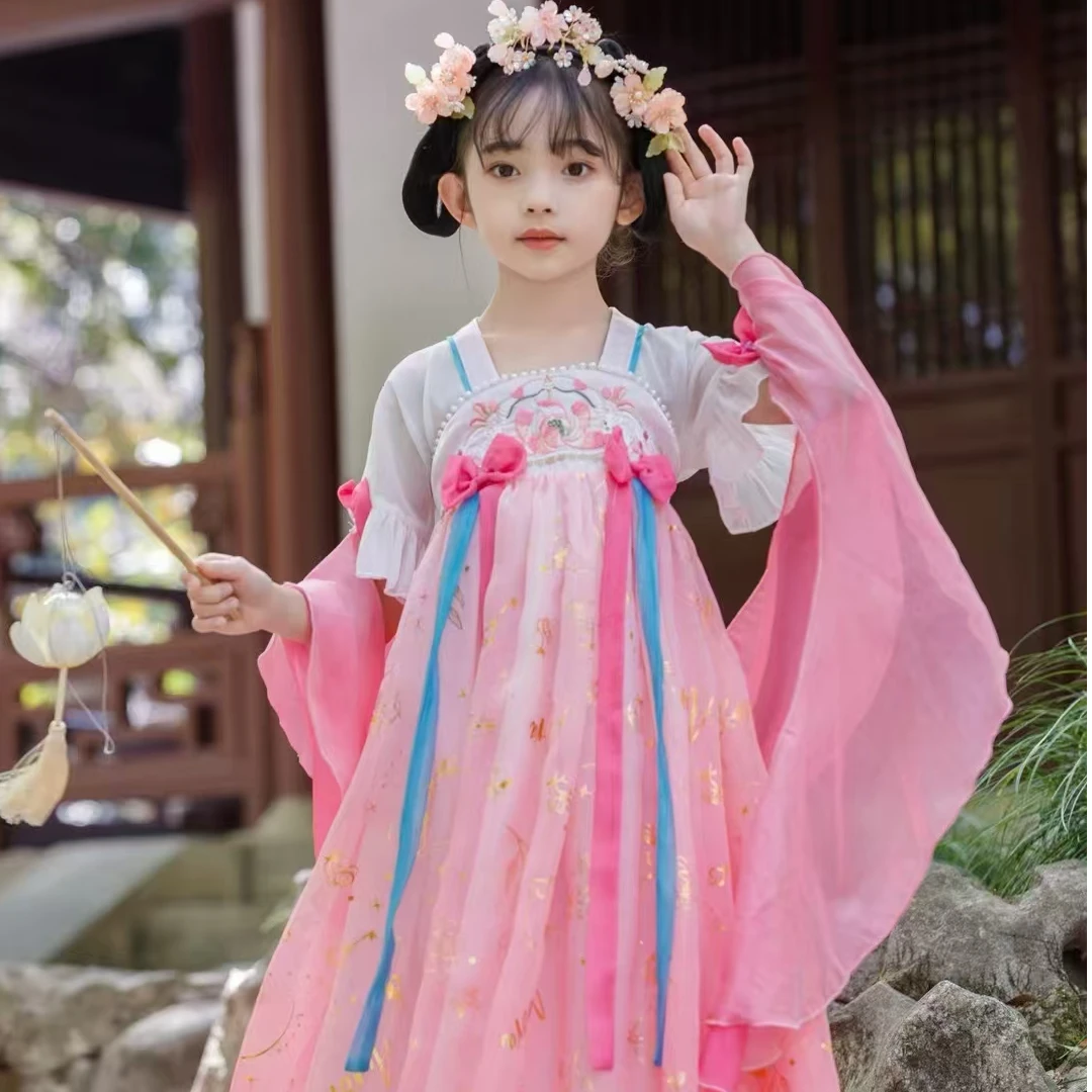 新中式-【-流光溢彩-汉元素连衣裙】2025新款童新款仙公主裙