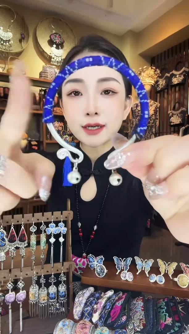 刺绣非遗刺绣民族风耳环