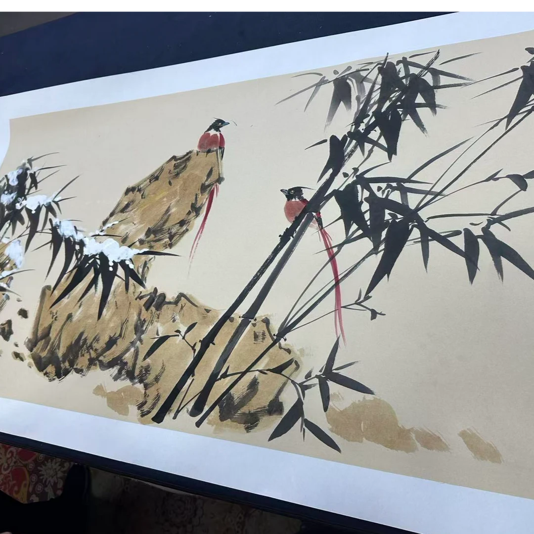 邵桂华国画作品  雪竹