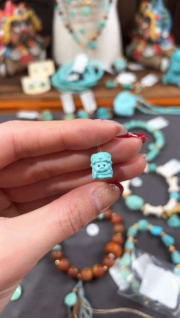 【闪购商品】绿松石提溜18K金镶嵌绿松石提溜