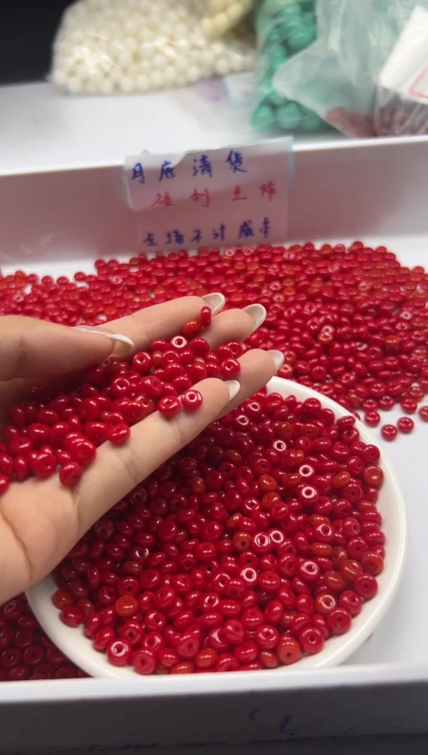 南红玛瑙未镶嵌颈饰w2256锦红南红隔片6*3mm*60颗