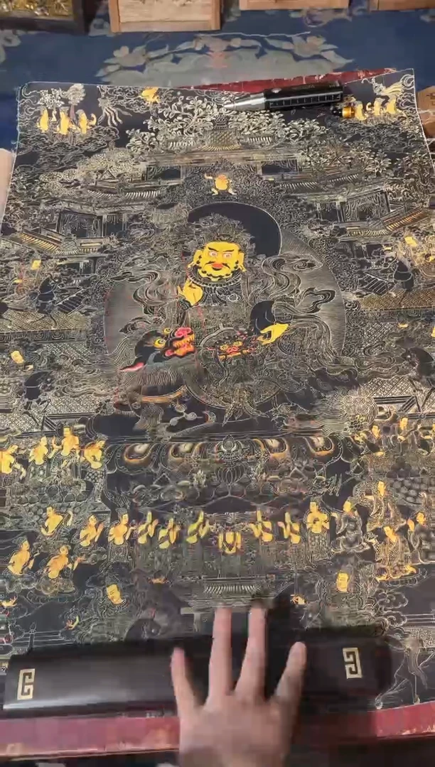 卷轴画龙妹的唐卡tk16