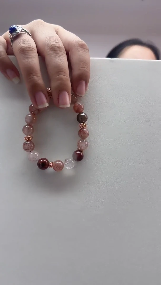 未镶嵌手链水晶红兔毛手链66