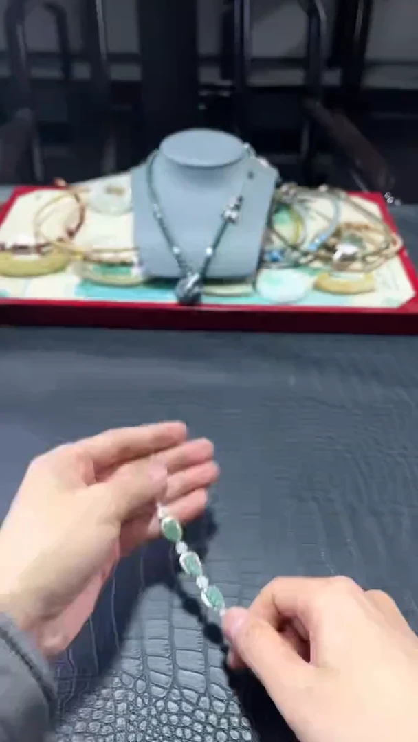 颈饰未镶嵌翡翠翡翠叶子手链
