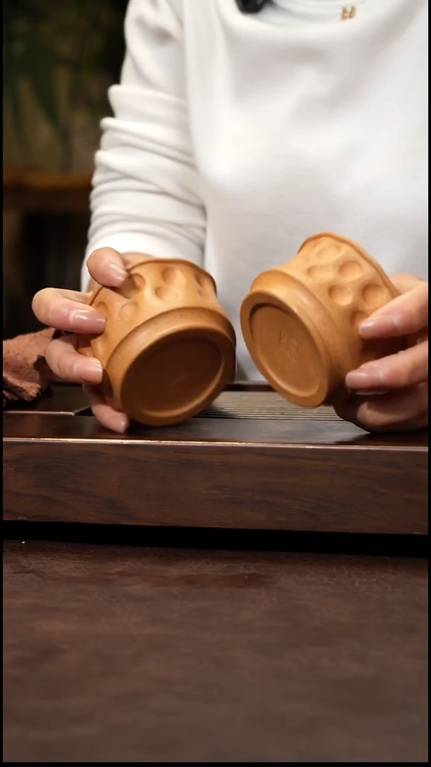 茶壶紫砂黄降坡全手手捏杯