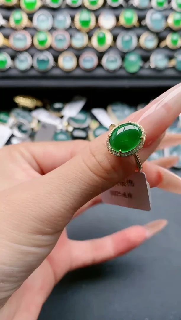 【闪购商品】翡翠戒指银S925镶嵌11111