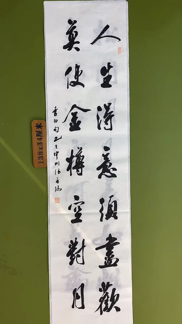 书法书法 张若鸿 尺寸138cm*34cm