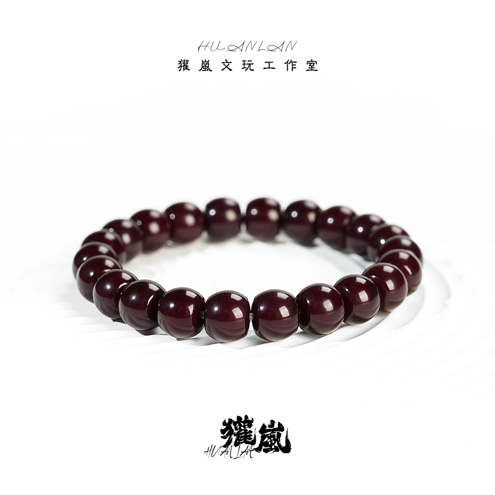 古法【朱供】文玩菩提根单圈手串解压盘玩首选—獾嵐