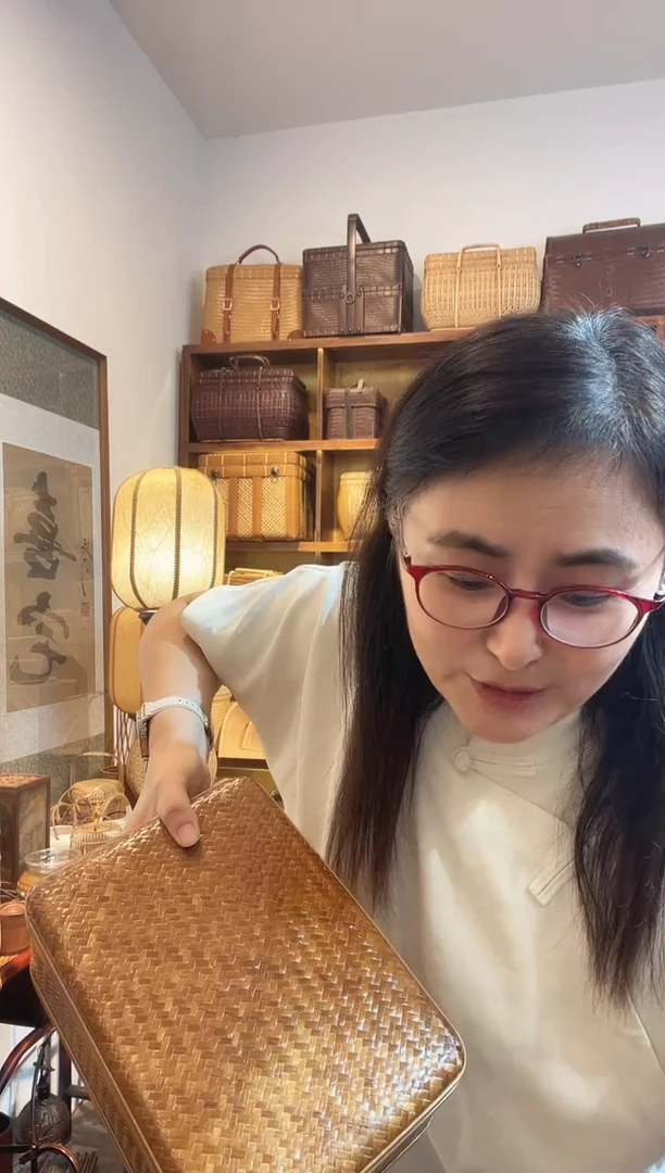 竹编长方形收纳盒