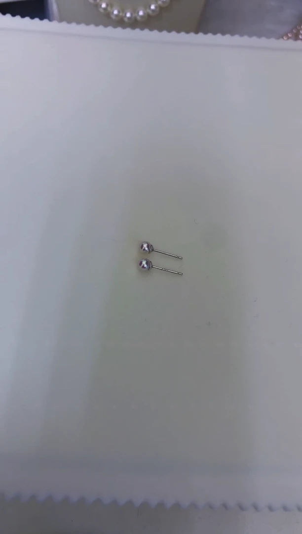 银S925镶嵌海水珍珠饰品4-5素钉定制