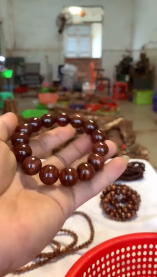 手串黄花梨/降香黄檀海南黄花梨定制1.5*15颗