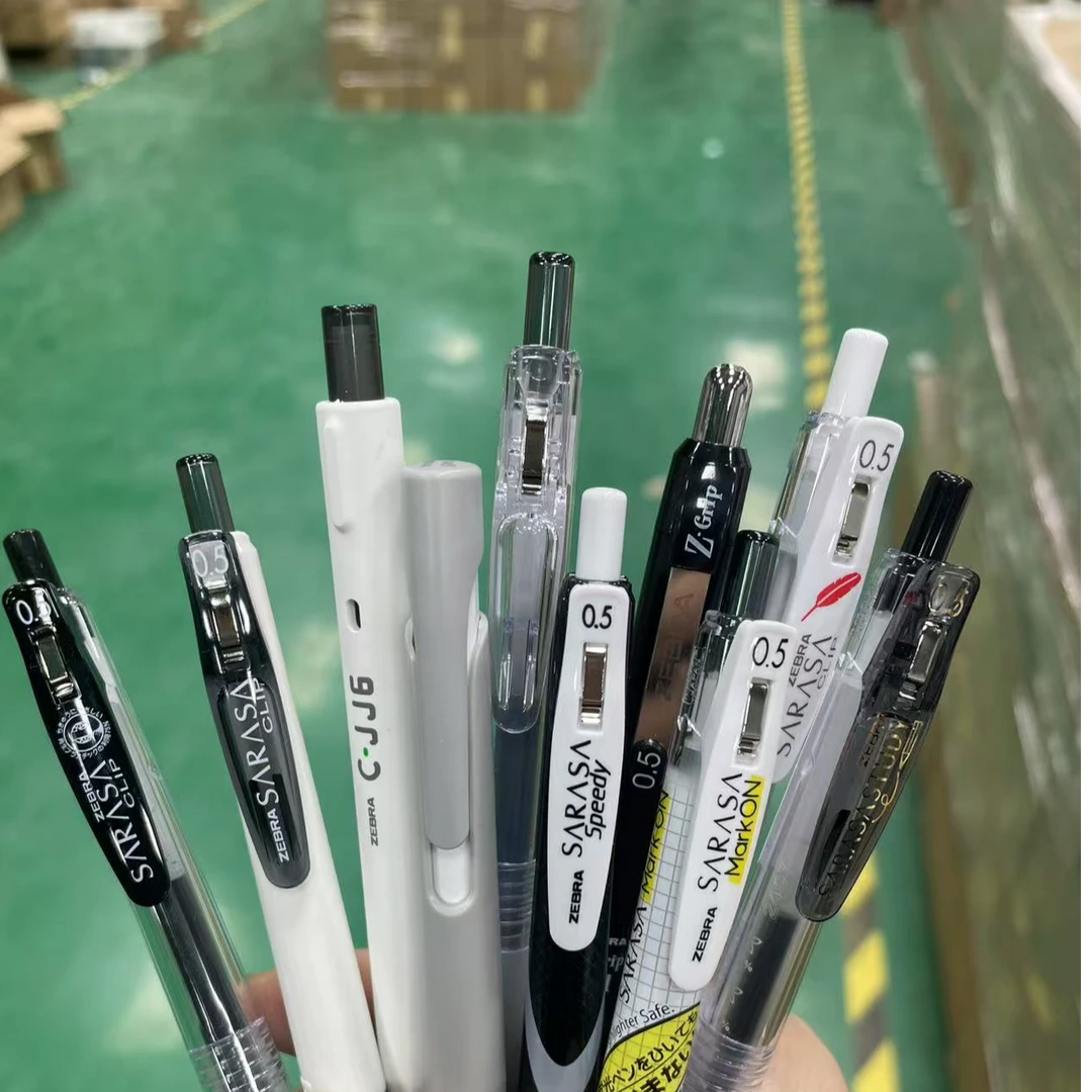 【斑马全家桶十支】学生考试中高考考试刷题黑色按动速干0.5中性笔