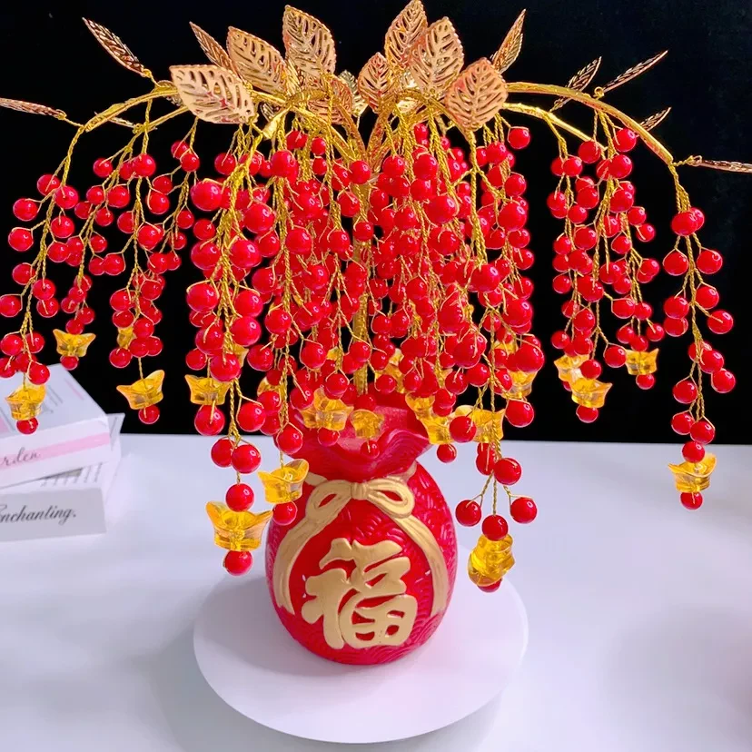 双12福利（送花瓶）【原色珠】摇钱树 手工diy材料包制作家居摆件