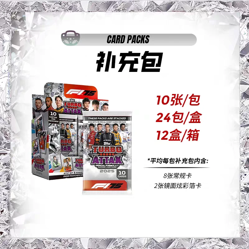 F1 2025 Topps 游戏卡 补充包【下单默认代拆】
