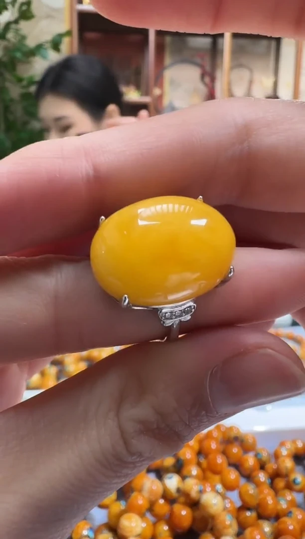 银S925镶嵌颈饰蜜蜡9361天然蜜蜡珠宝奇石假一赔十