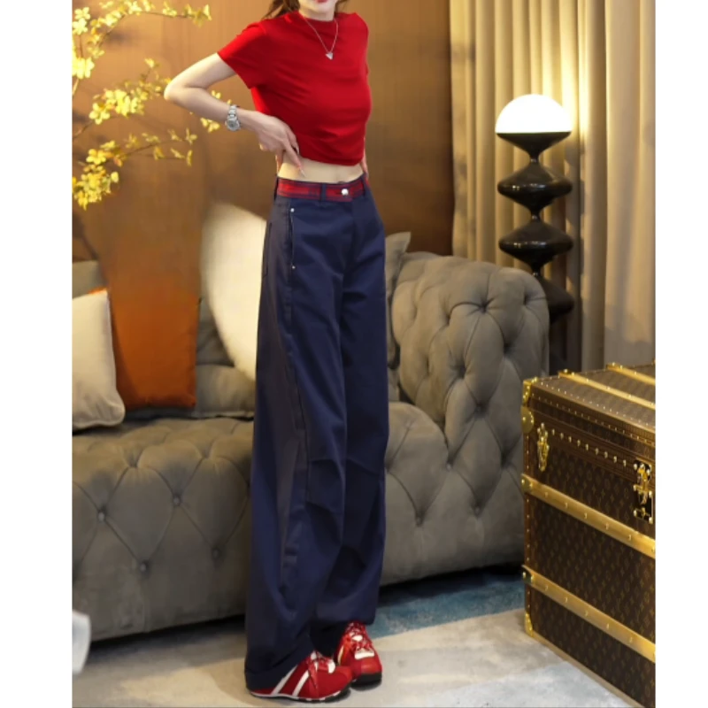 2025夏季设计师收腰显瘦百搭纯色T恤+百搭显瘦休闲裤LK2503119