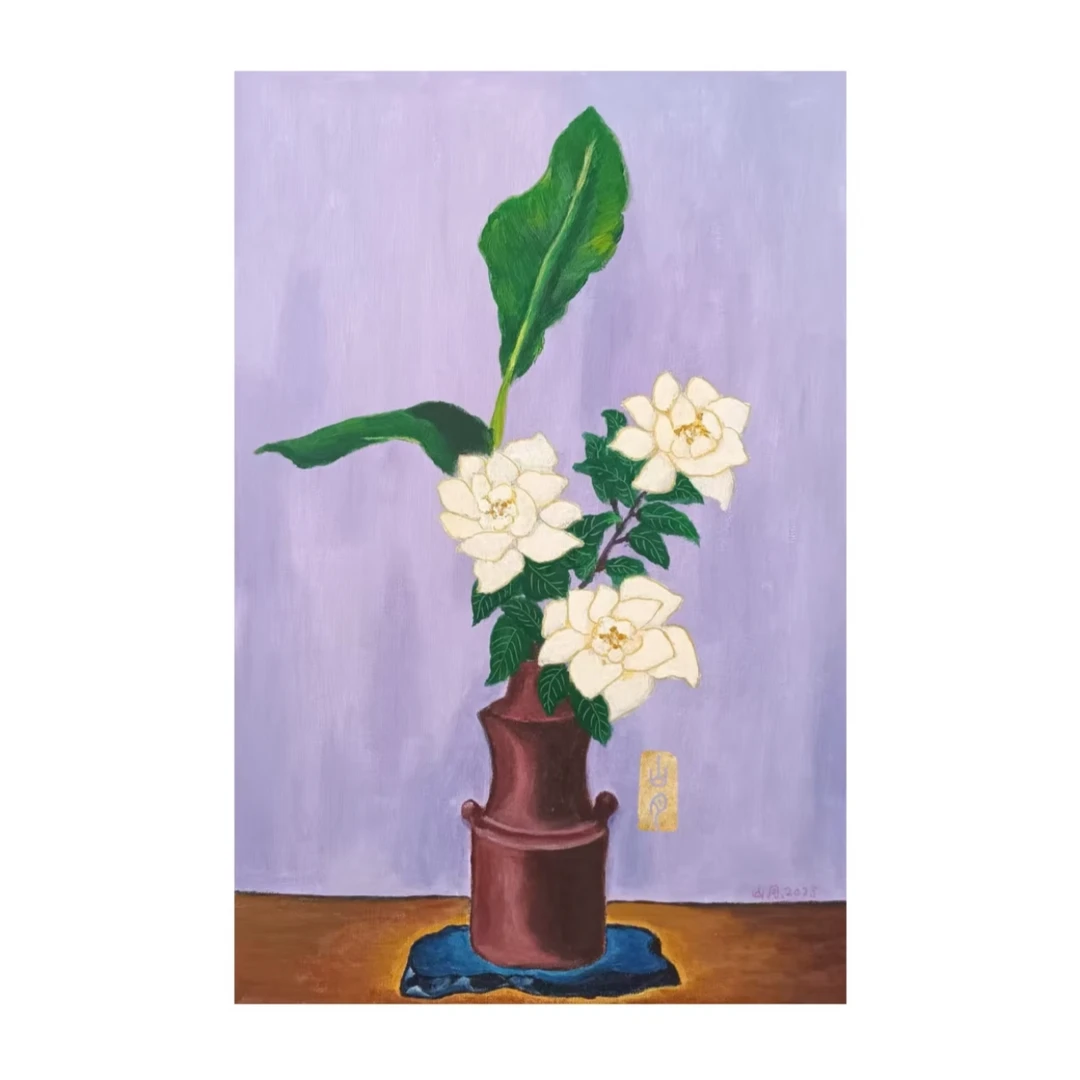 【青翁峰霞】40*60 丙烯客厅法式复古小众艺术装饰挂画