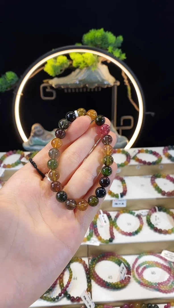【闪购商品】碧玺手串未镶嵌G2610085素圈颜色微差