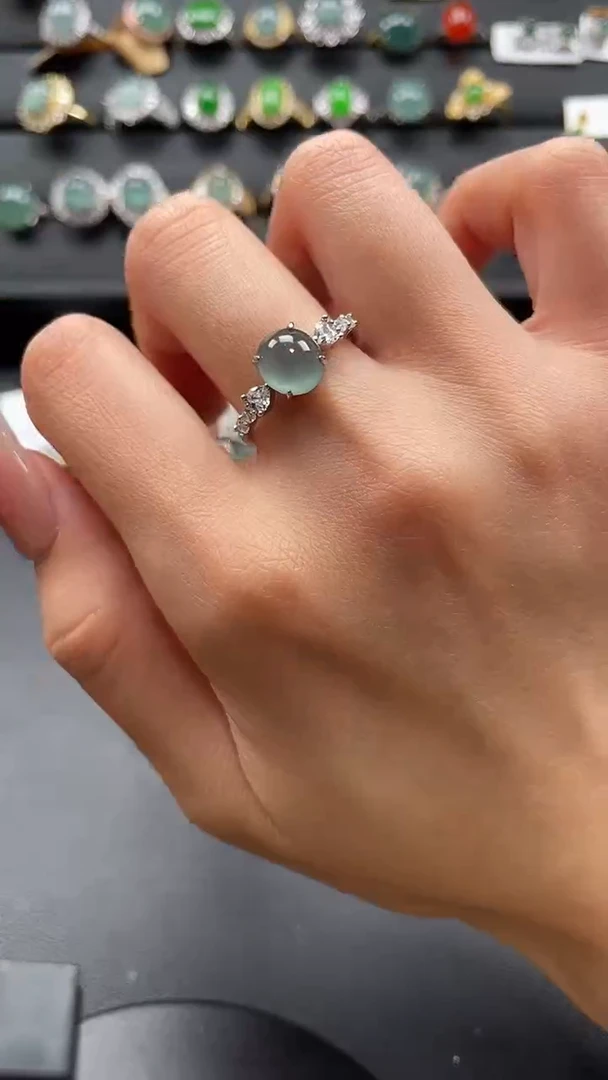 【闪购商品】翡翠戒指银S925镶嵌476457
