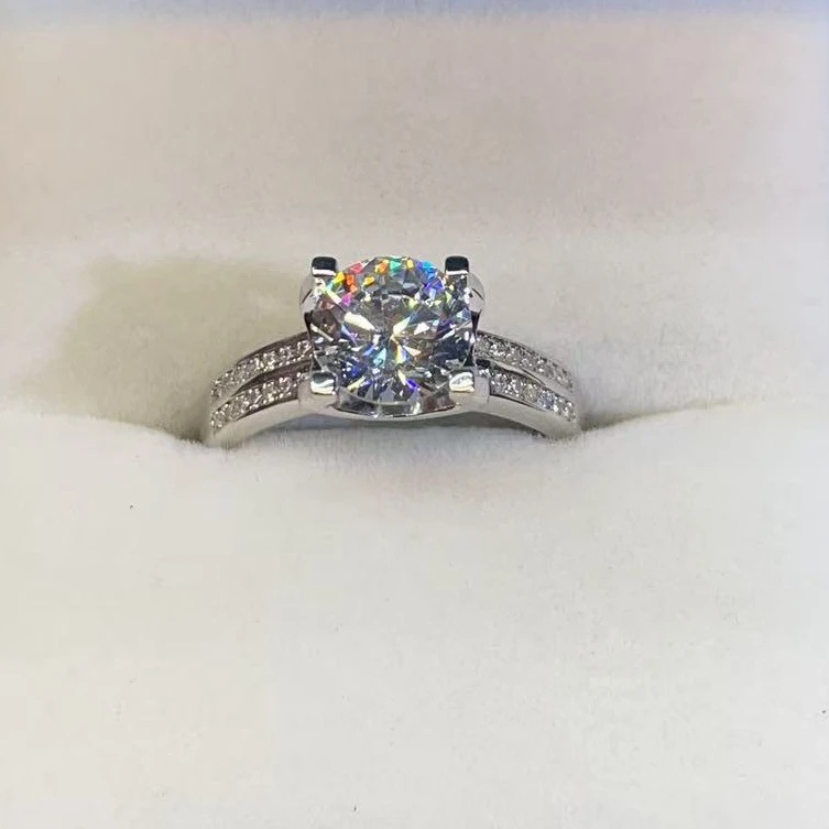 高奢钻饰 双排牛头戒指2.0CT