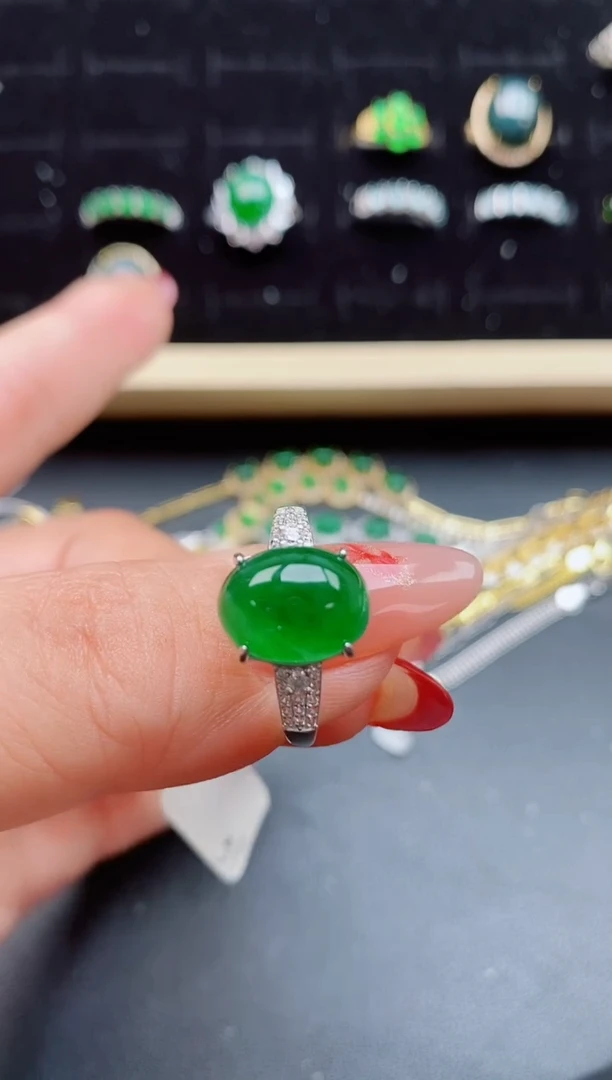 【闪购商品】翡翠戒指银S925镶嵌12321