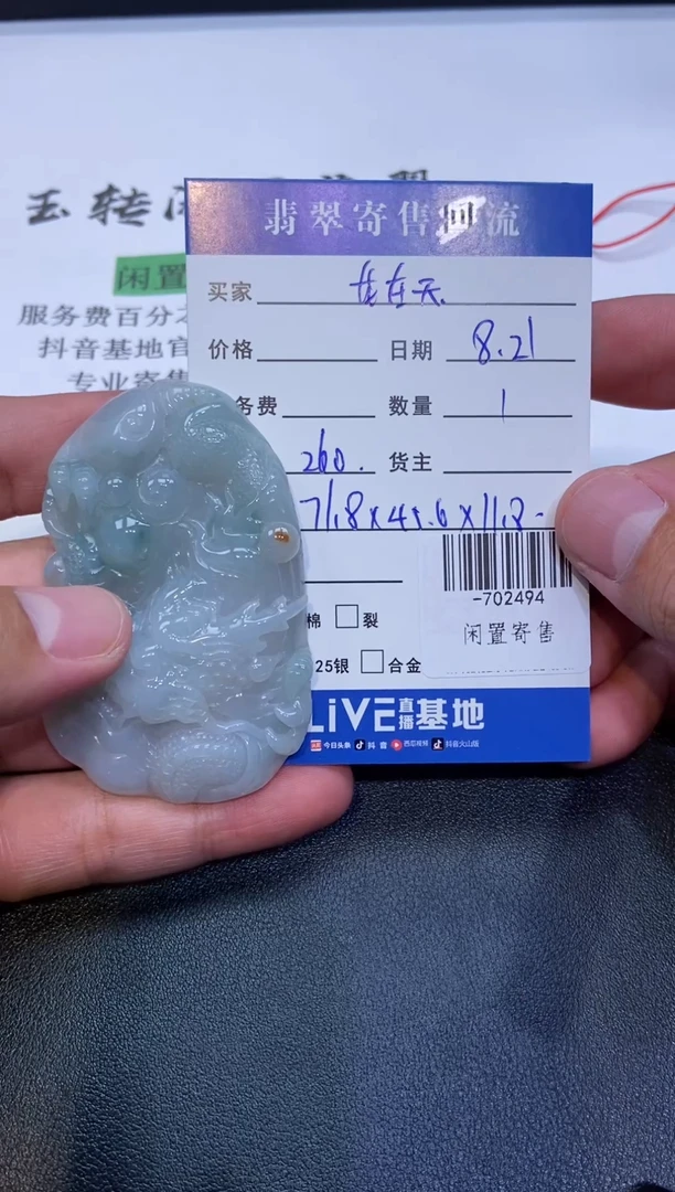 未镶嵌裸石翡翠龙*天挂件-702494