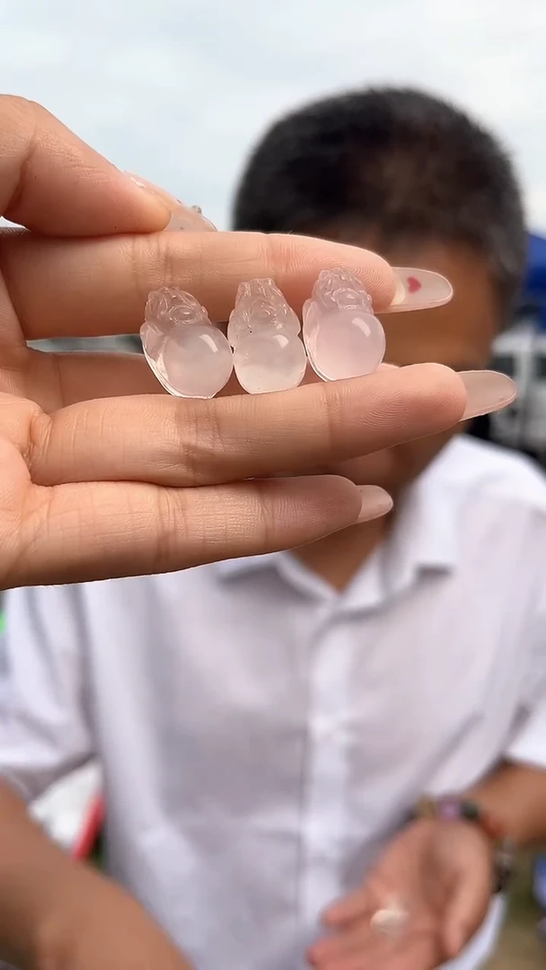 未镶嵌吊坠(赠链)芙蓉石天然雕刻貔貅多样性发一mm