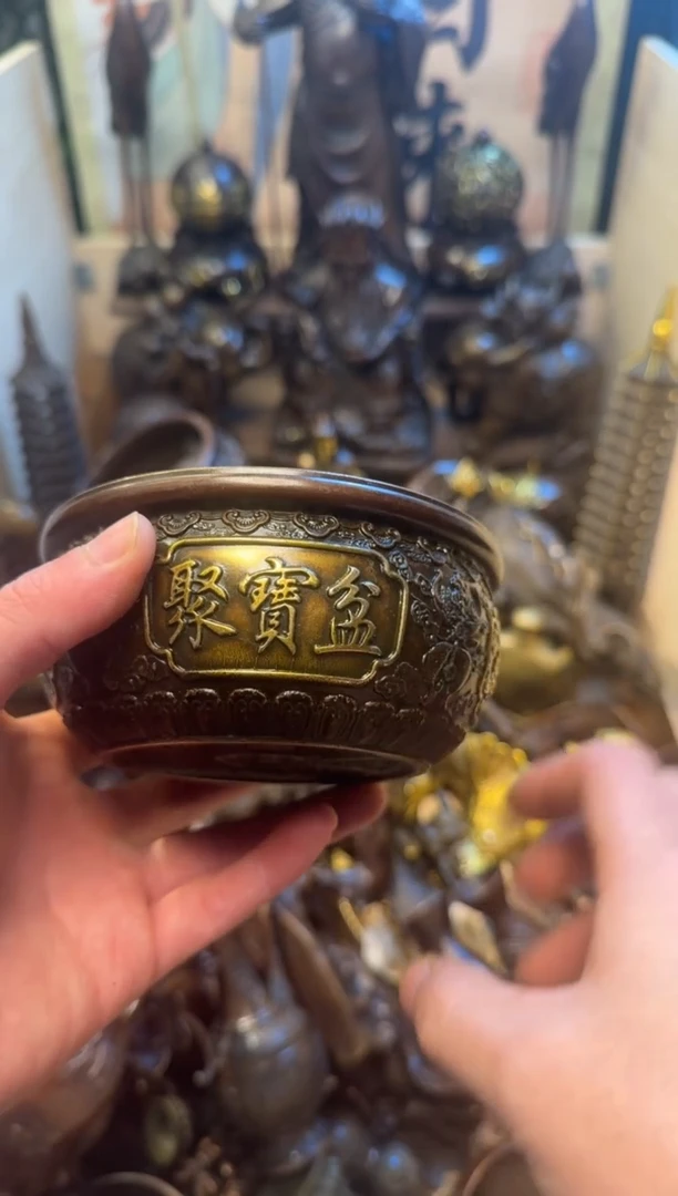 买铜就来旺铜杂货铺！（乾坤鎏金聚宝盆）
