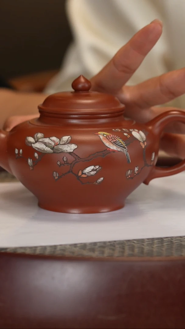 【闪购商品】紫砂茶壶【杨建英】朱泥笑樱