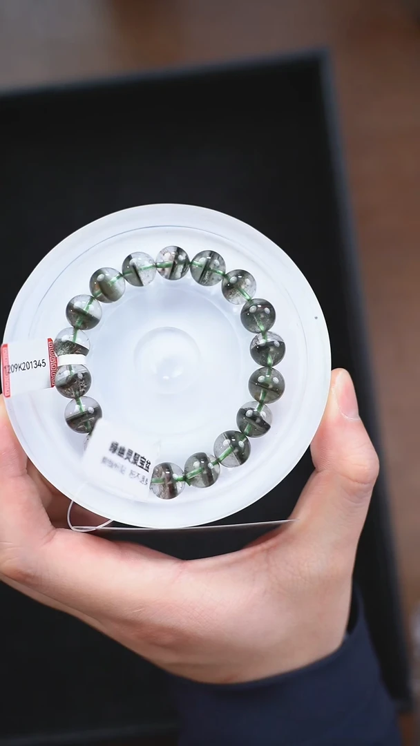 【闪购商品】水晶手链未镶嵌q085 绿幽灵手链11mm+