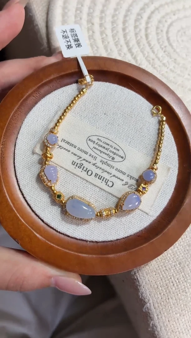 银S925镶嵌手串翡翠手链