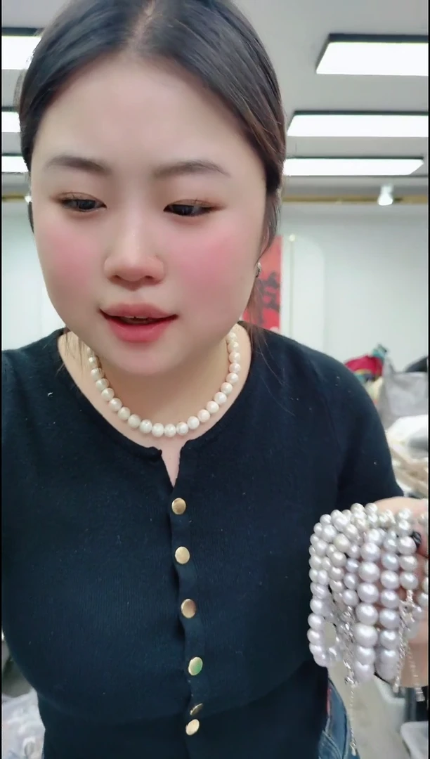 【闪购商品】淡水珍珠颈饰合金1161 灰珍珠