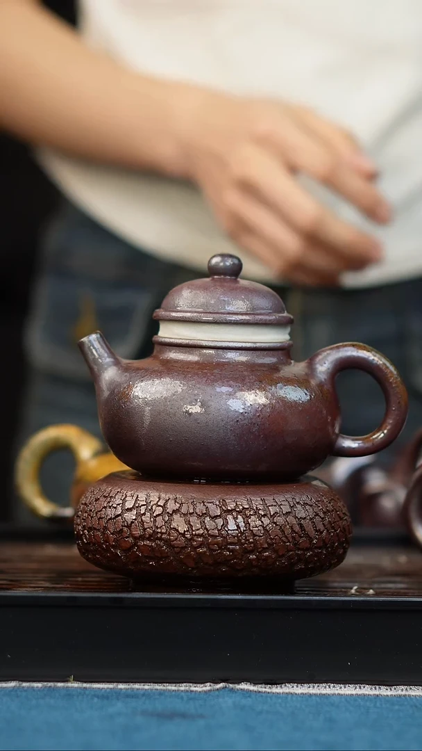 茶壶紫砂柴烧紫砂天青容天200cc