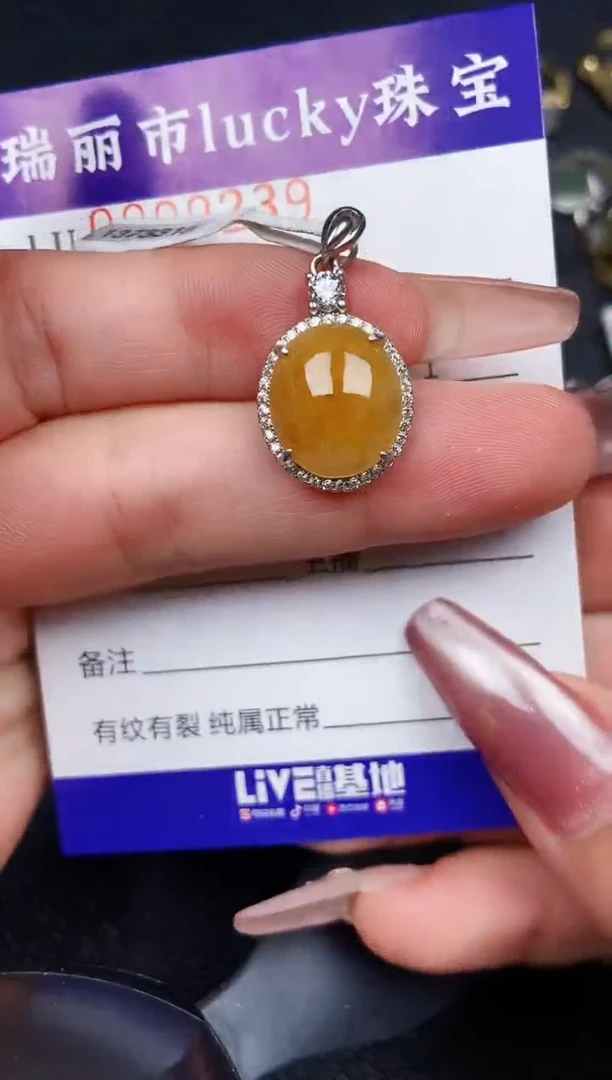 颈饰银S925镶嵌翡翠9239