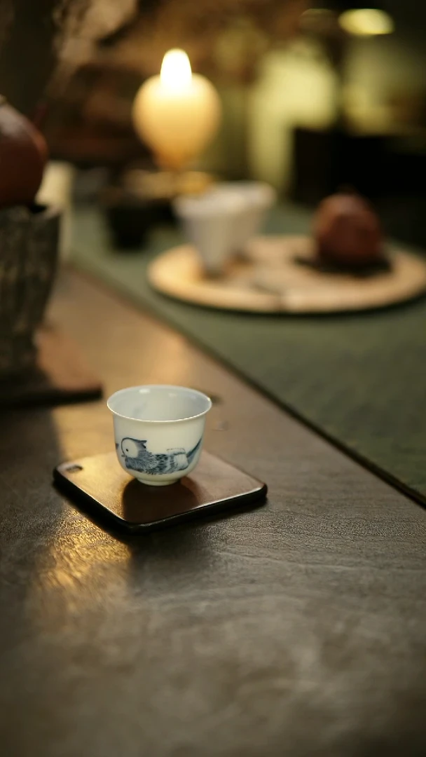 阿眠     定园青花鸳鸯杯