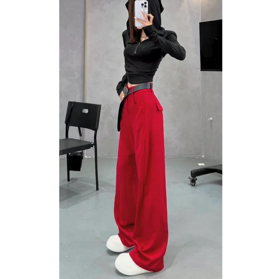 2025夏季新款高腰显瘦大码阔腿显瘦牛仔裤