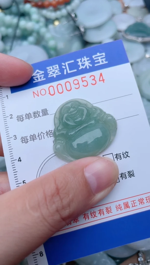 翡翠未镶嵌颈饰9534