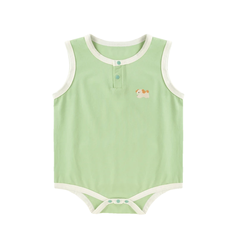 【现货】宝宝哈衣夏季卡通男宝无袖连体衣夏装清凉爬服F4BHY019