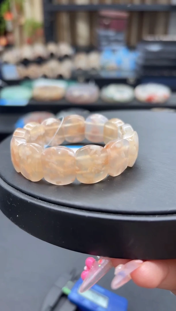 未镶嵌手链石英质玉76樱花微瑕手牌