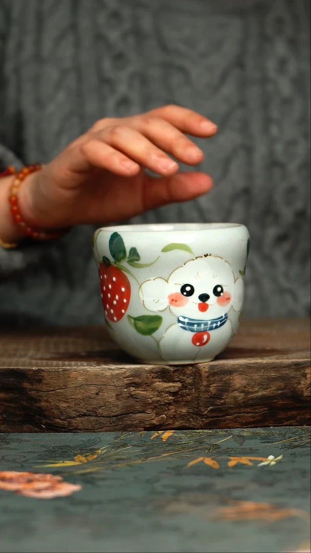 【闪购商品】杯釉下彩手工手绘同款陶器