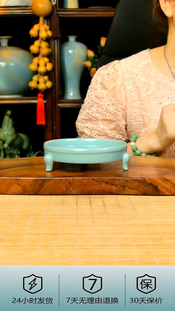 全手工仿古釉三足笔洗