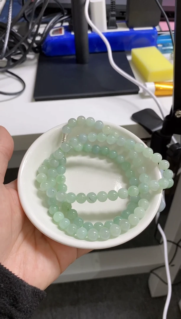 【闪购商品】翡翠颈饰未镶嵌天然缅甸翡翠A货散珠30颗