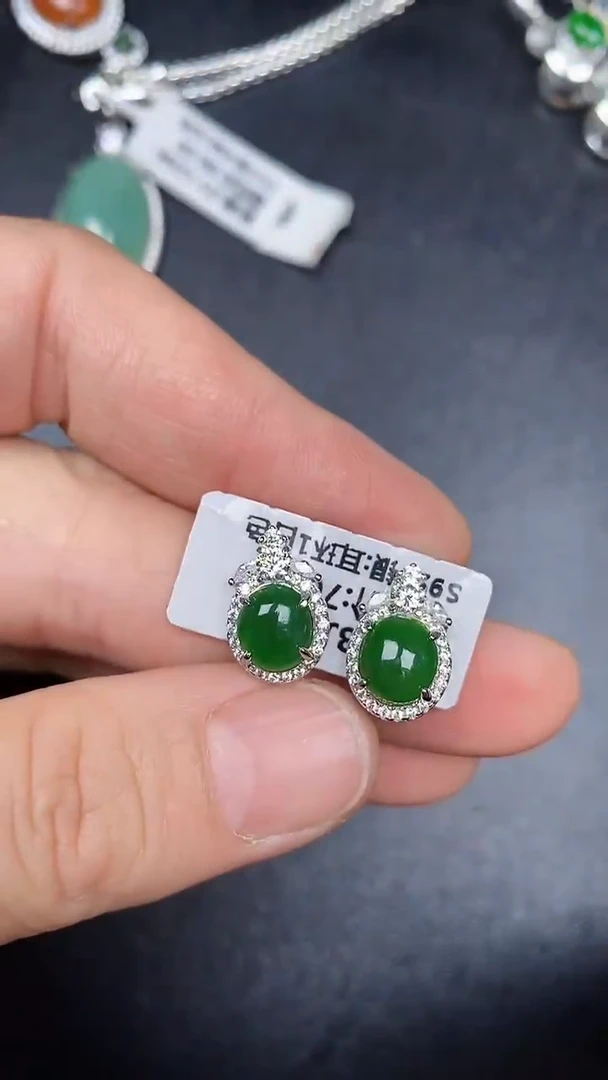 银S925镶嵌戒指翡翠3660