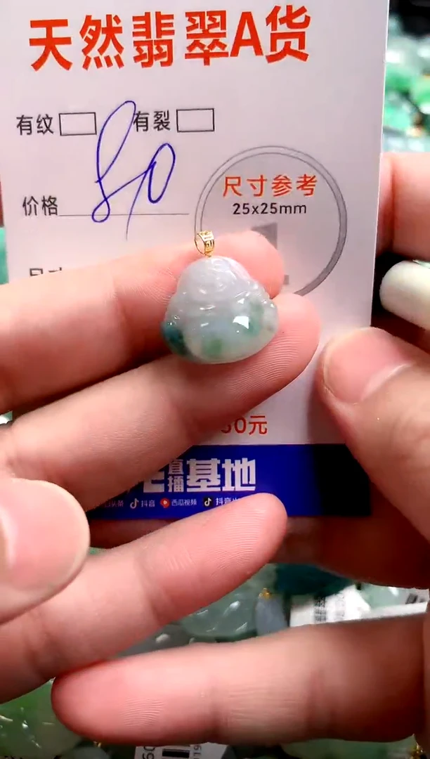 翡翠18K金镶嵌颈饰23000265