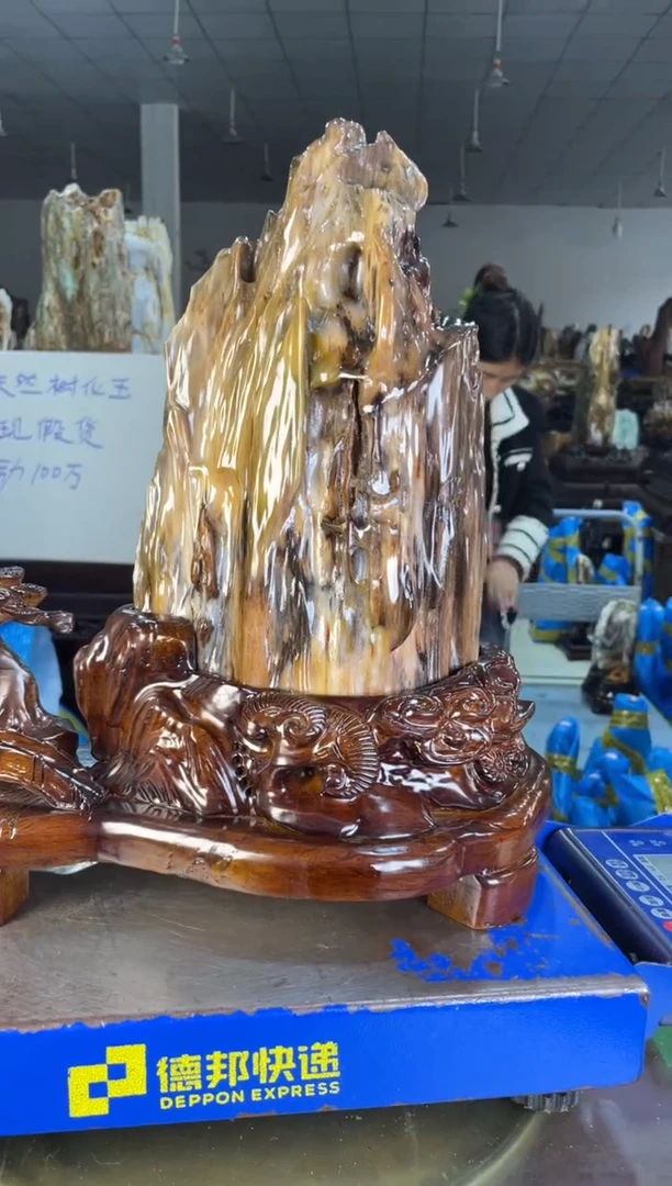 未镶嵌摆件硅化玉64