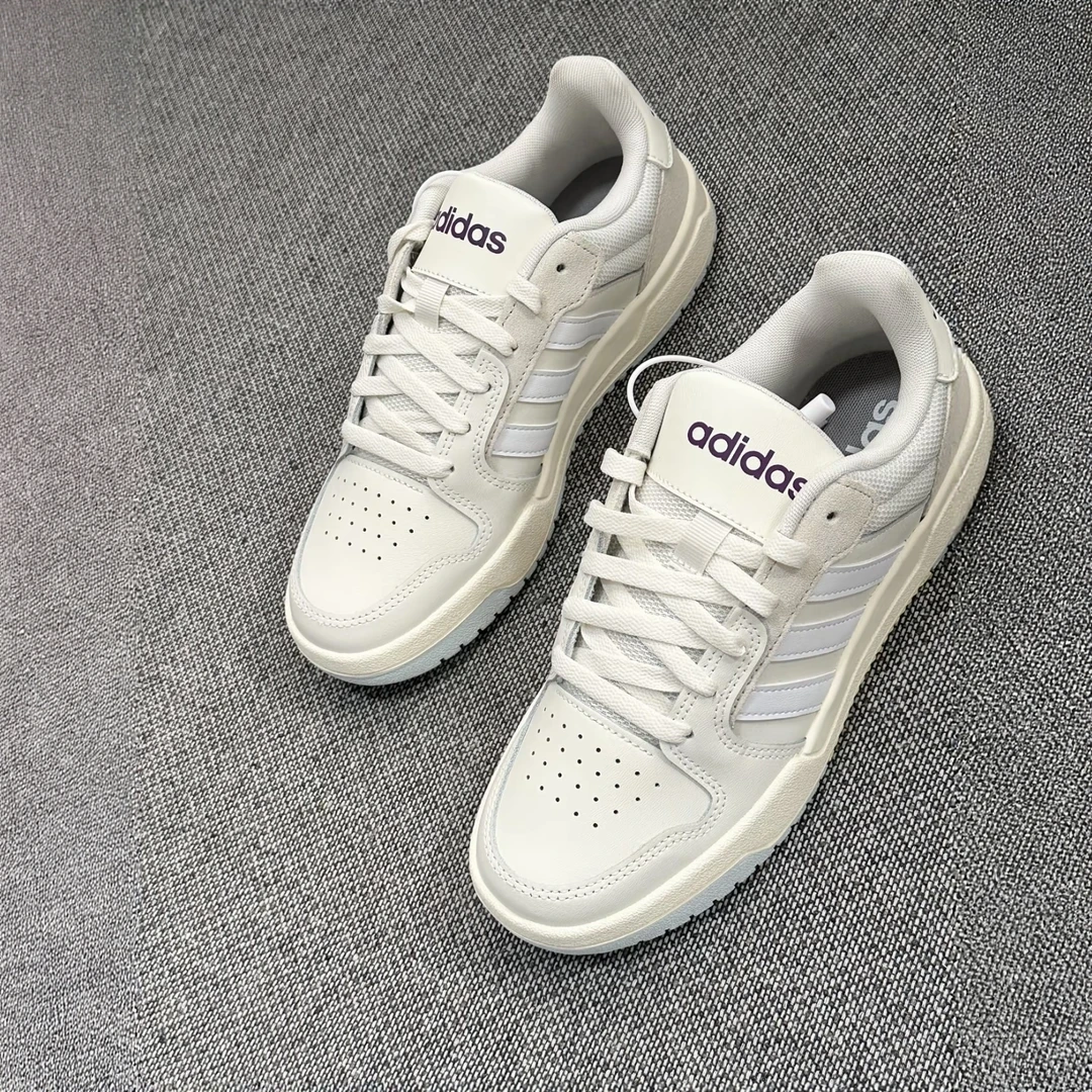 阿迪达斯 neo Entrap 简约舒适百搭低帮男女同款休闲板鞋男灰白棕