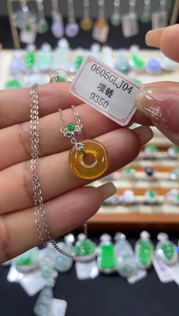 翡翠18K金镶嵌颈饰0605GLJ04