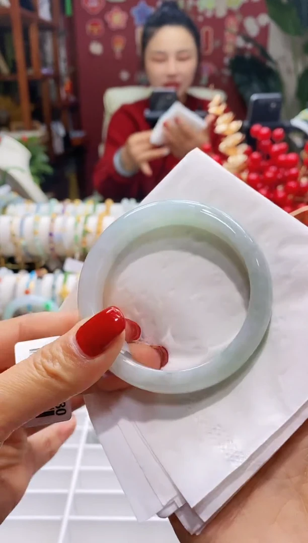 【闪购商品】翡翠手镯未镶嵌27冰胶52-54/12.2*7.0